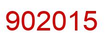 Number 902015 red image