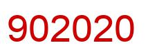 Number 902020 red image
