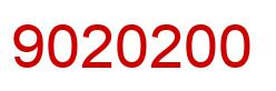 Number 9020200 red image