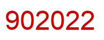 Number 902022 red image