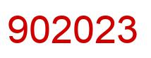 Number 902023 red image