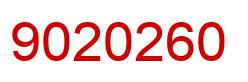 Number 9020260 red image