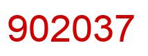 Number 902037 red image