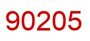 Number 90205 red image