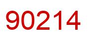 Número 90214 imagen rojo