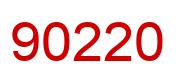 Number 90220 red image