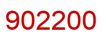 Number 902200 red image