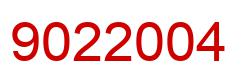 Número 9022004 imagen rojo