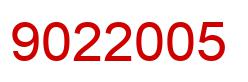 Número 9022005 imagen rojo