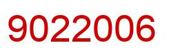 Número 9022006 imagen rojo