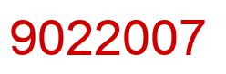 Número 9022007 imagen rojo
