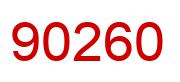 Number 90260 red image