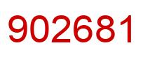 Number 902681 red image