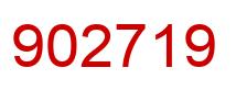 Number 902719 red image