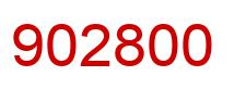 Number 902800 red image