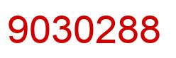 Number 9030288 red image