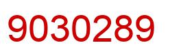 Number 9030289 red image