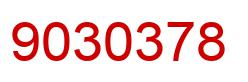 Number 9030378 red image