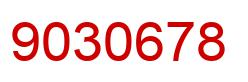 Number 9030678 red image