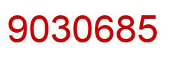 Number 9030685 red image