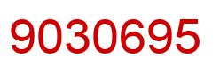Number 9030695 red image