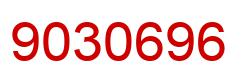 Number 9030696 red image