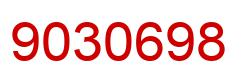 Number 9030698 red image