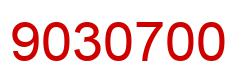 Number 9030700 red image