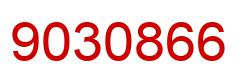 Number 9030866 red image