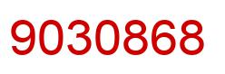 Number 9030868 red image