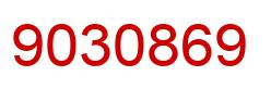Number 9030869 red image