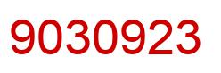 Number 9030923 red image