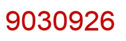 Number 9030926 red image