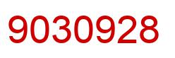 Number 9030928 red image