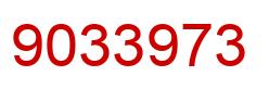 Number 9033973 red image