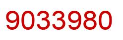 Number 9033980 red image
