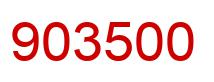 Number 903500 red image