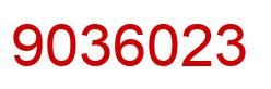 Number 9036023 red image