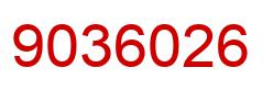 Number 9036026 red image