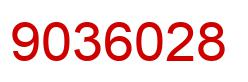 Number 9036028 red image