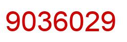 Number 9036029 red image