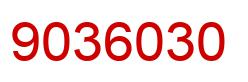 Number 9036030 red image