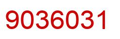 Number 9036031 red image