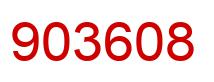 Number 903608 red image