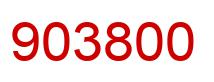 Number 903800 red image