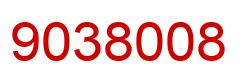 Number 9038008 red image