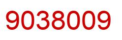 Number 9038009 red image