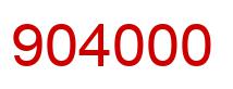 Number 904000 red image