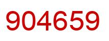 Number 904659 red image