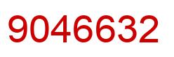Number 9046632 red image